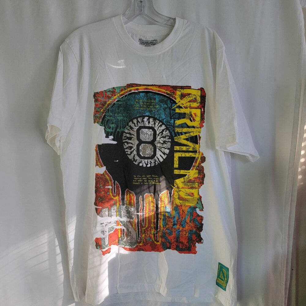 Dreamland Men's 8 Ball Graphic Print T-Shirt Large NWT